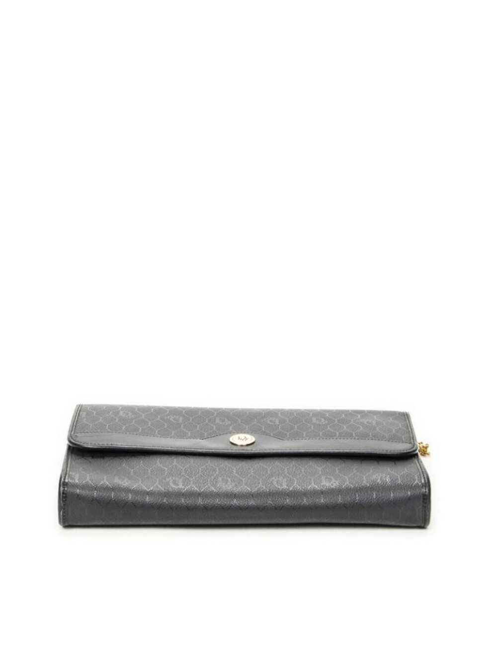 Dior Vintage Flap Clutch Black Honeycomb Canvas - Picture 6 of 10